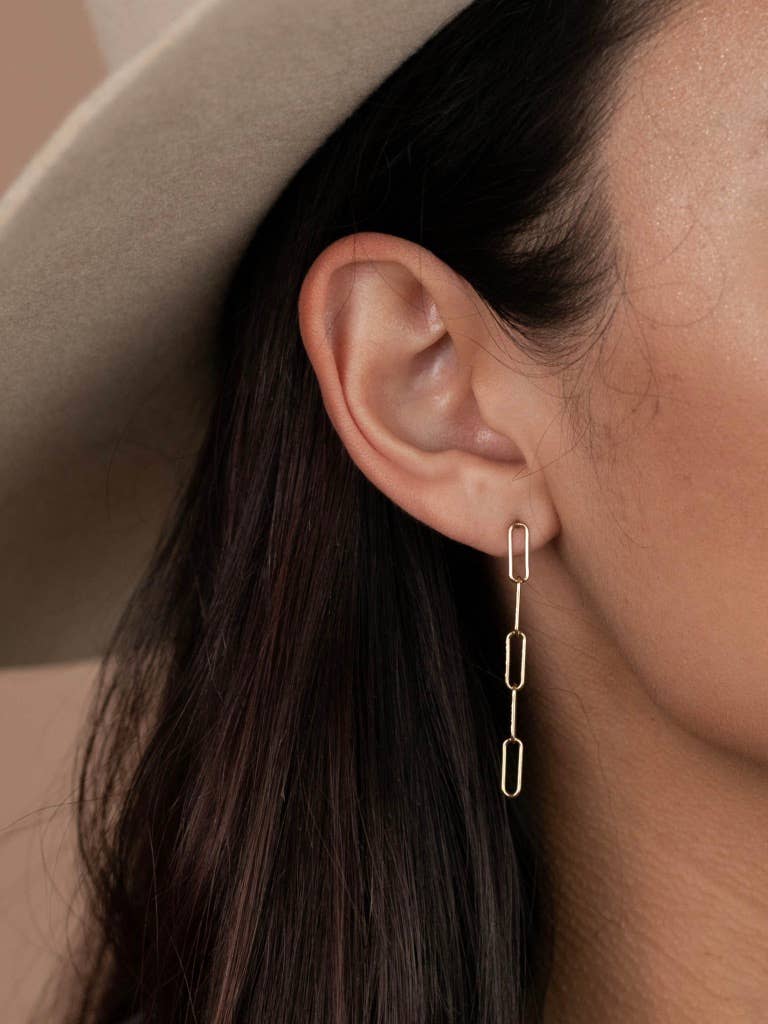 Link Drop - Gold Earrings