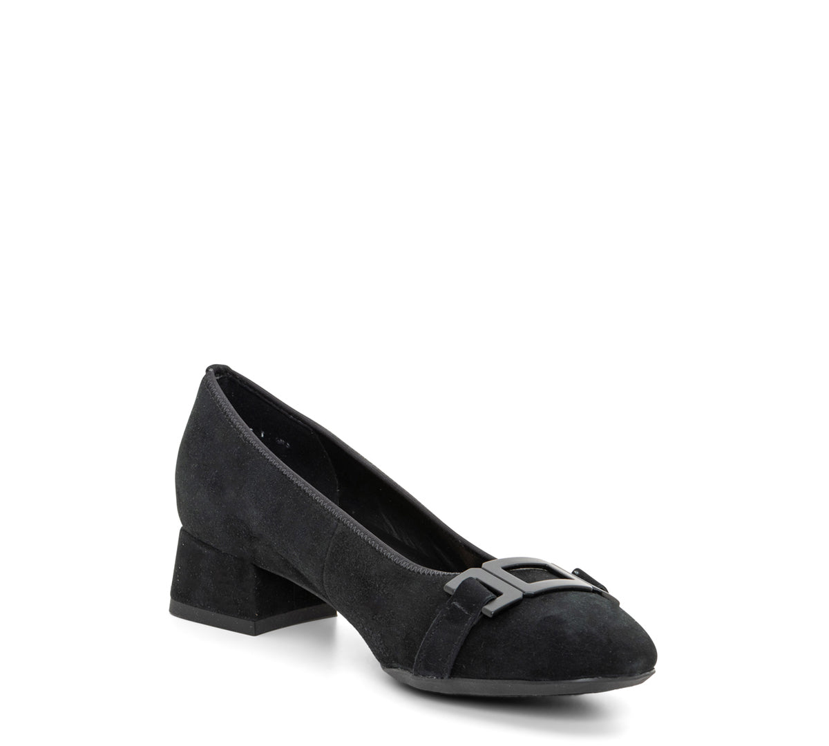 Gentian Women's Buckle Block Heel Pump 35mm (12-20420)