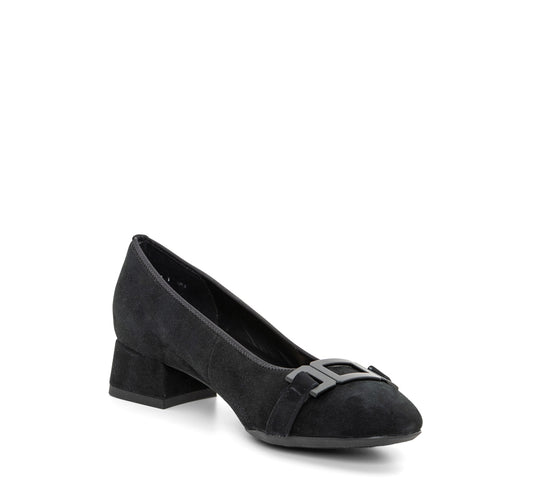Gentian Women's Buckle Block Heel Pump 35mm (12-20420)