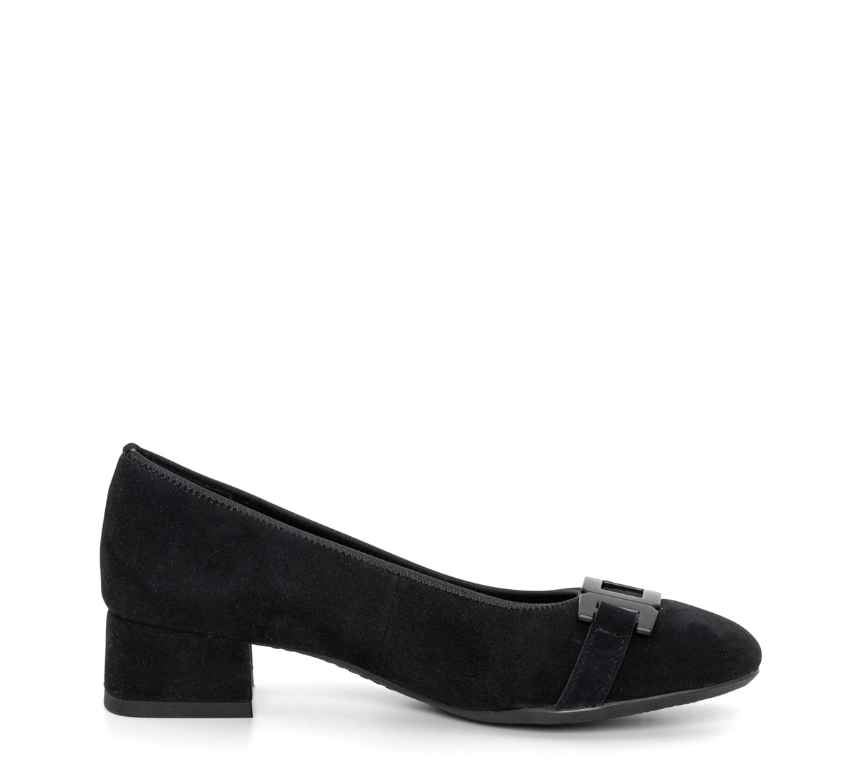 Gentian Women's Buckle Block Heel Pump 35mm (12-20420)