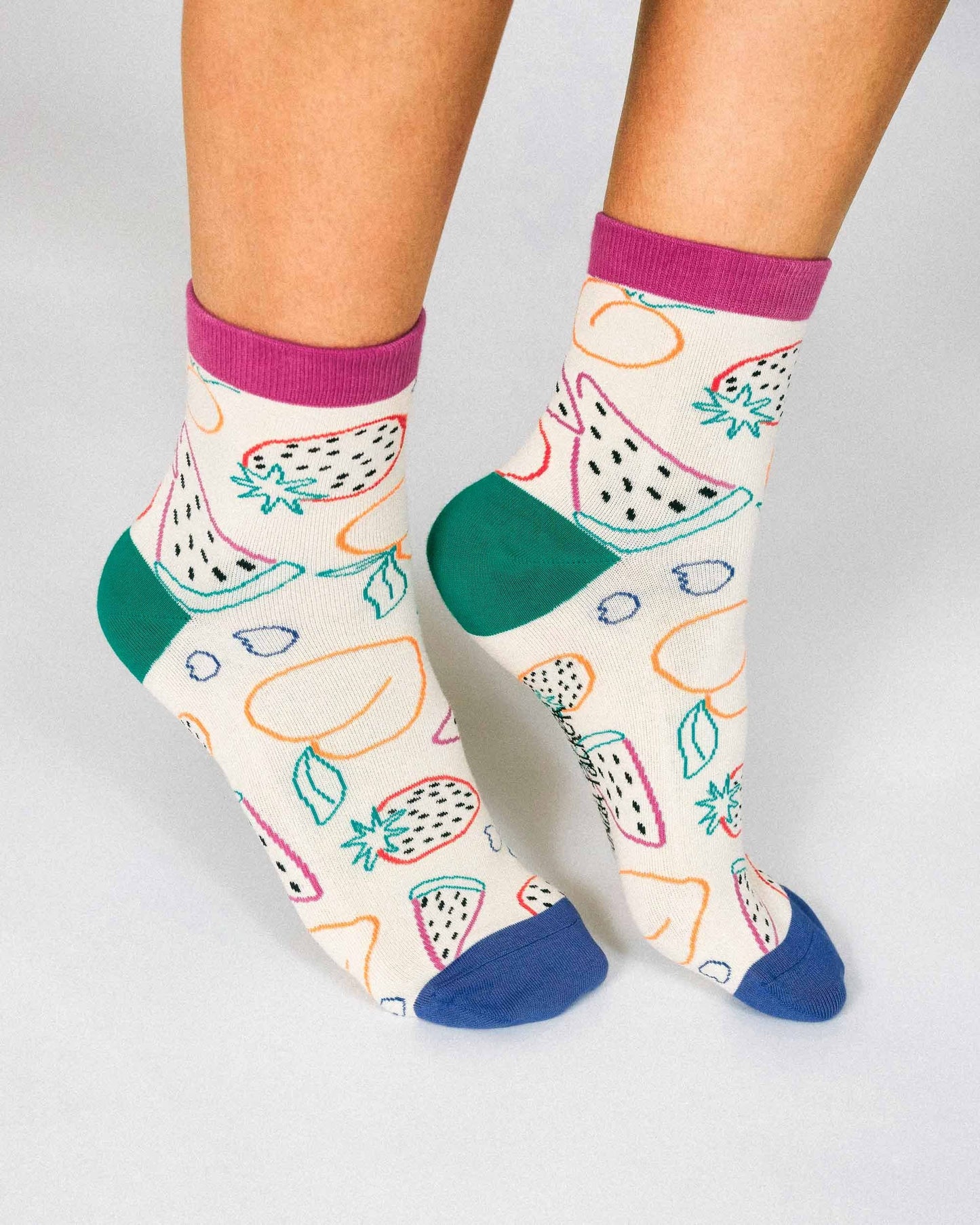 Favorite Fruits Knit Ankle Sock by Hannah Packer