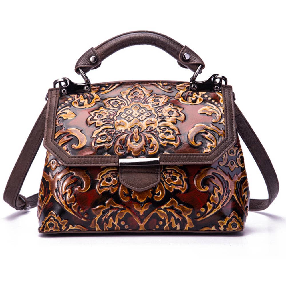 Vintage Design Embossed Tote Bag