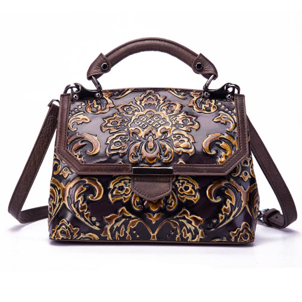 Vintage Design Embossed Tote Bag