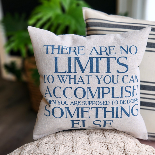 Wit & wisdom tiny pillow- There Are No Limits