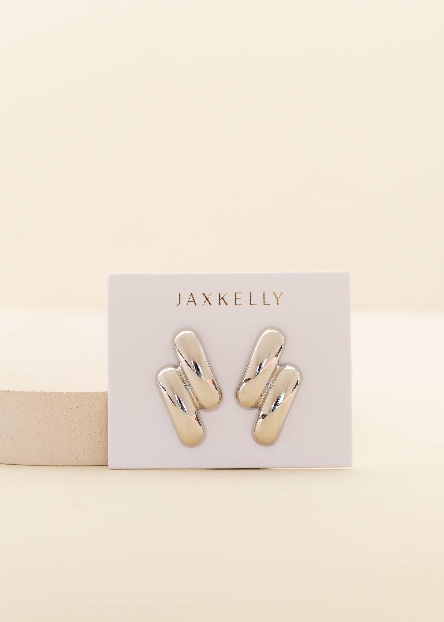 Silver Double Bold Bar Earring
