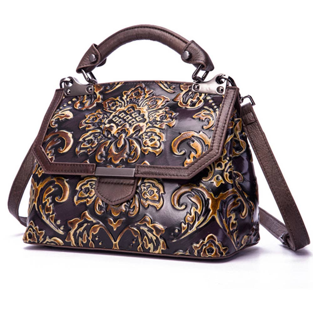Vintage Design Embossed Tote Bag