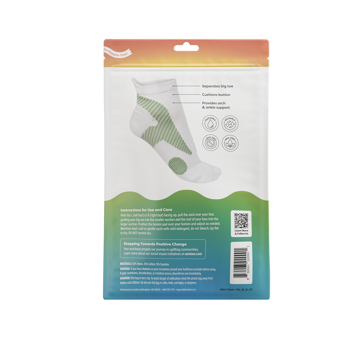 Split-Toe Bunion Relief Socks - 1 Pair