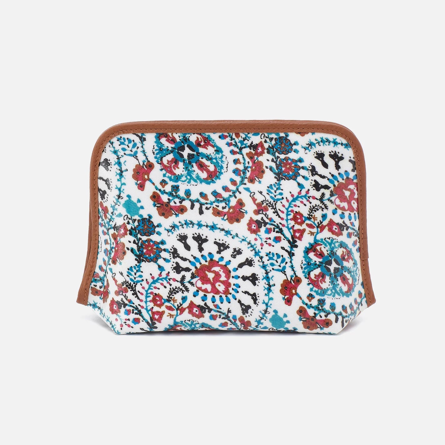 Beauty Cosmetic Pouch In Printed Leather