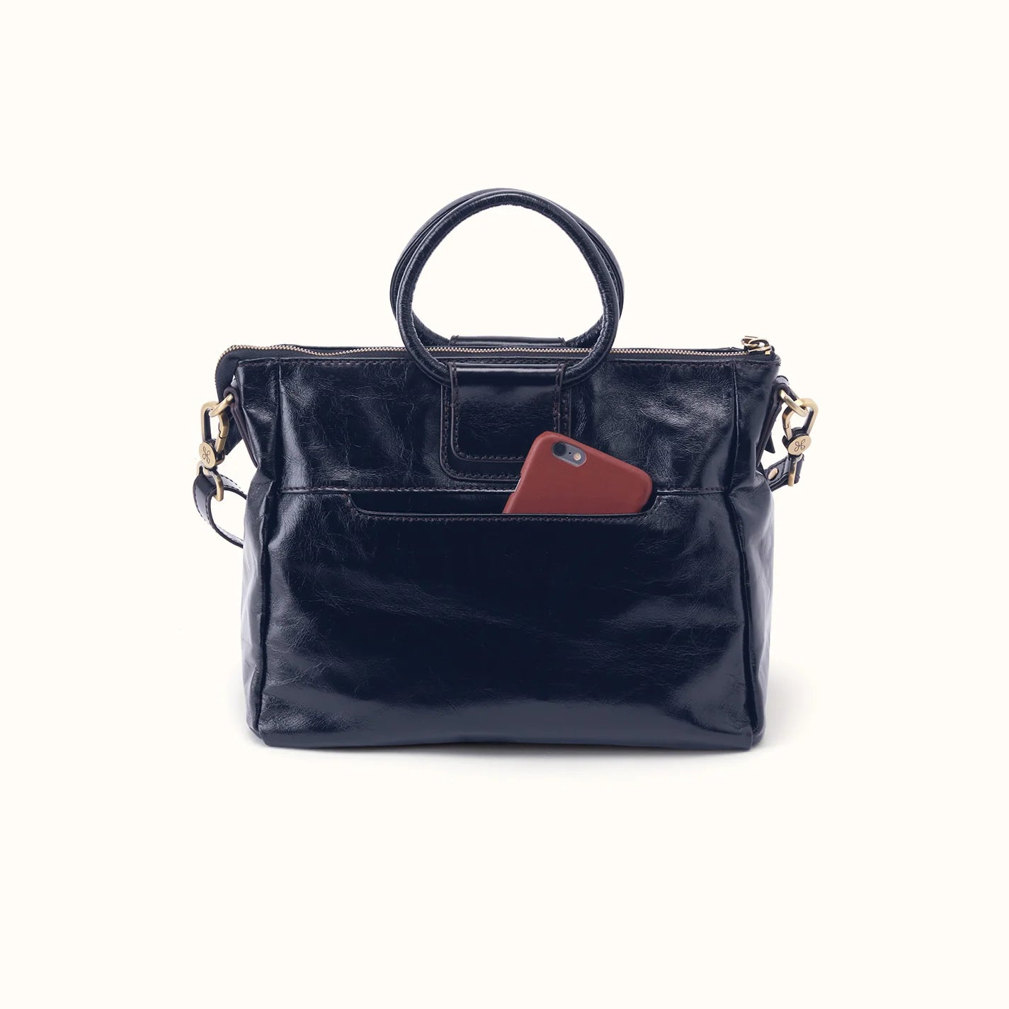 Sheila Medium Satchel in Polished Leather