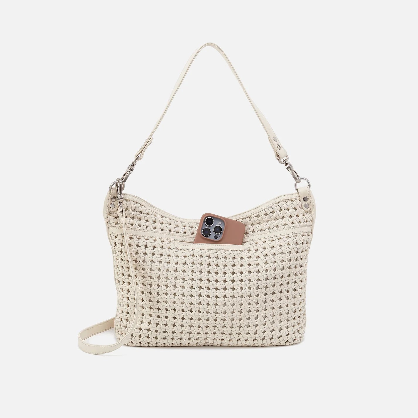 Pier Shoulder Bag in Woven Leather