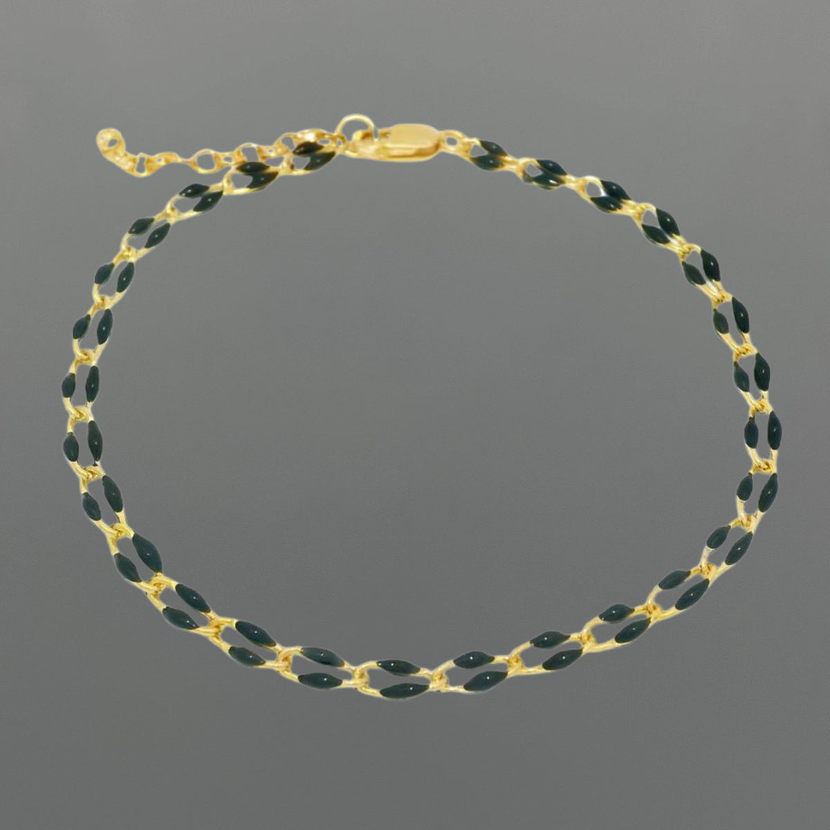 Dainty Enamel Dapped Chain Anklet
