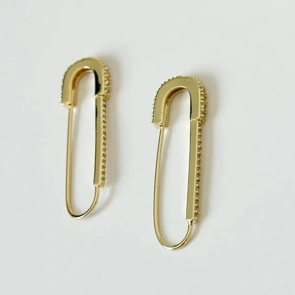 Helga Safety Pin Earrings