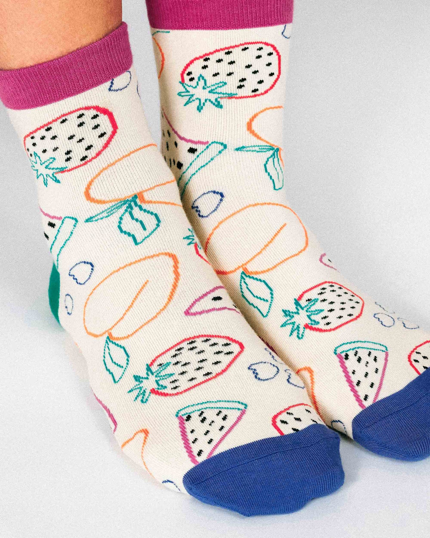 Favorite Fruits Knit Ankle Sock by Hannah Packer