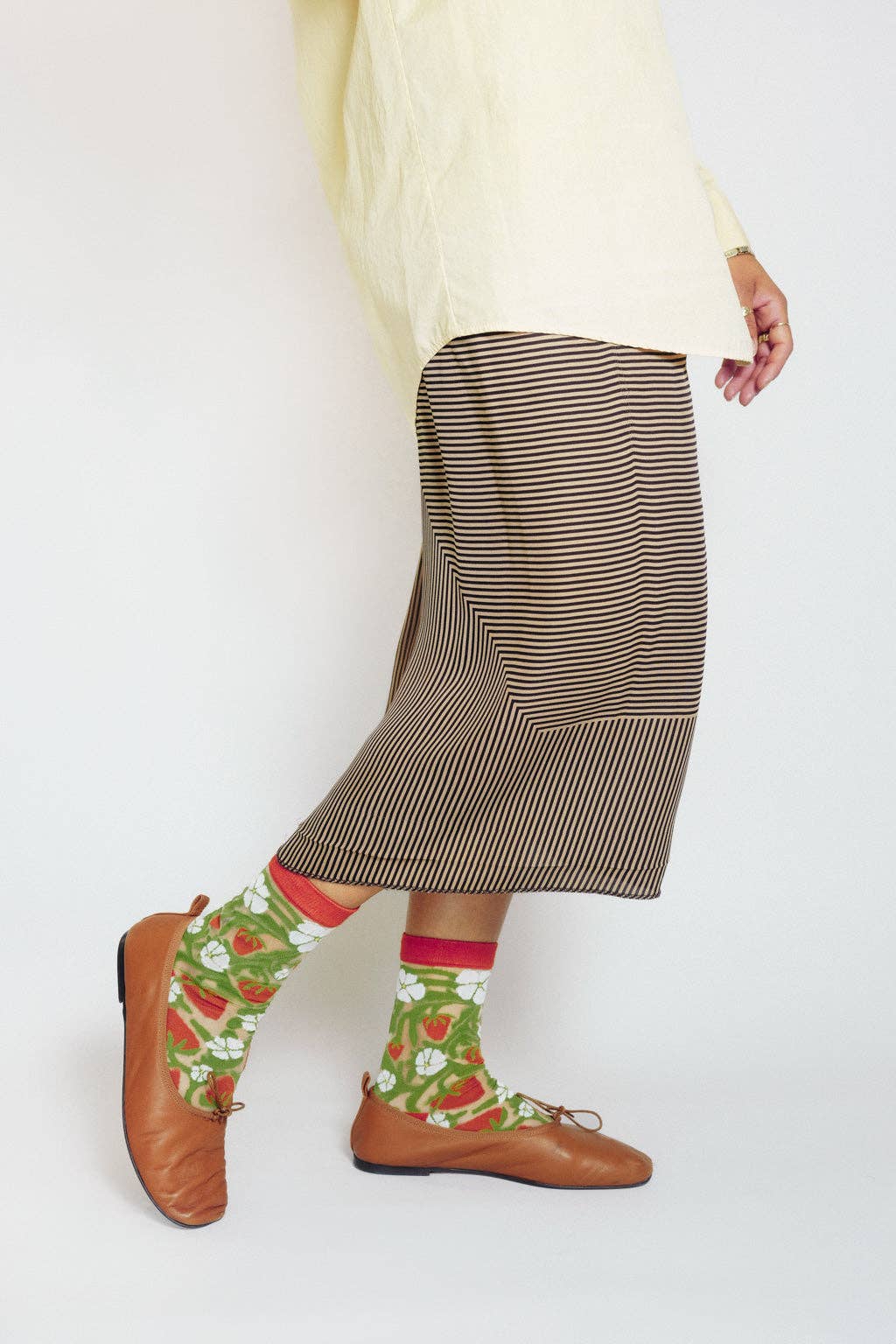 Strawberry Sheer Ankle Sock by Soulshine Co