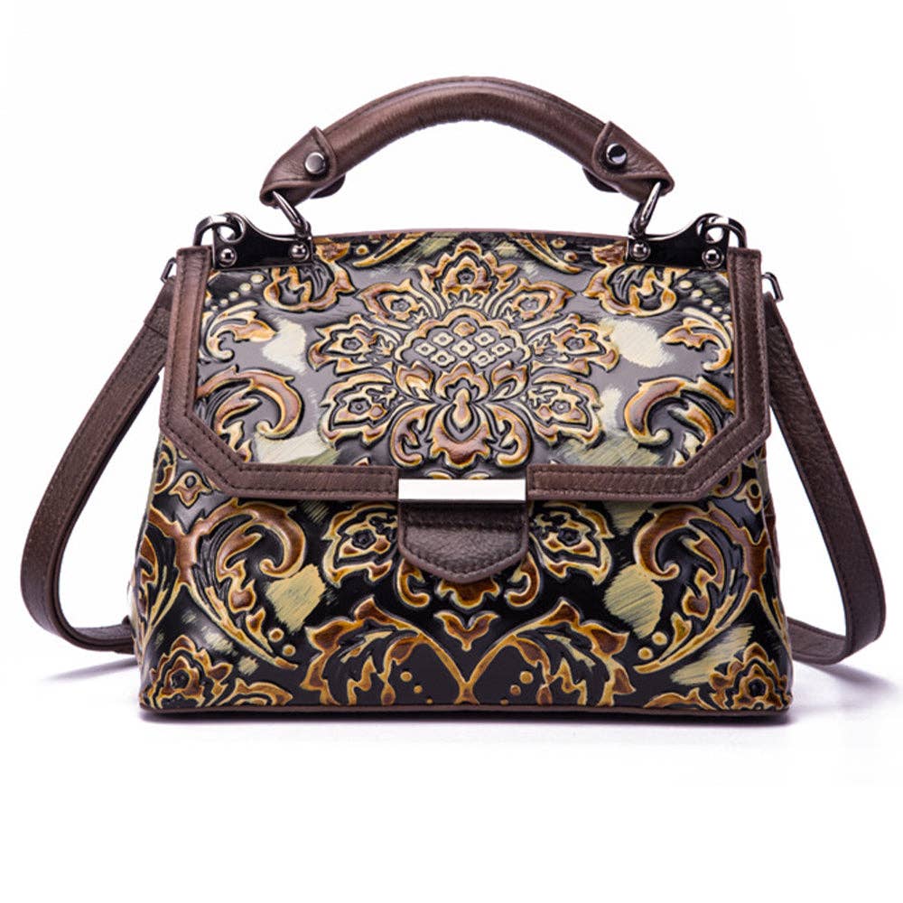 Vintage Design Embossed Tote Bag