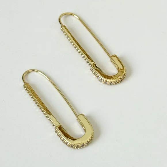 Helga Safety Pin Earrings