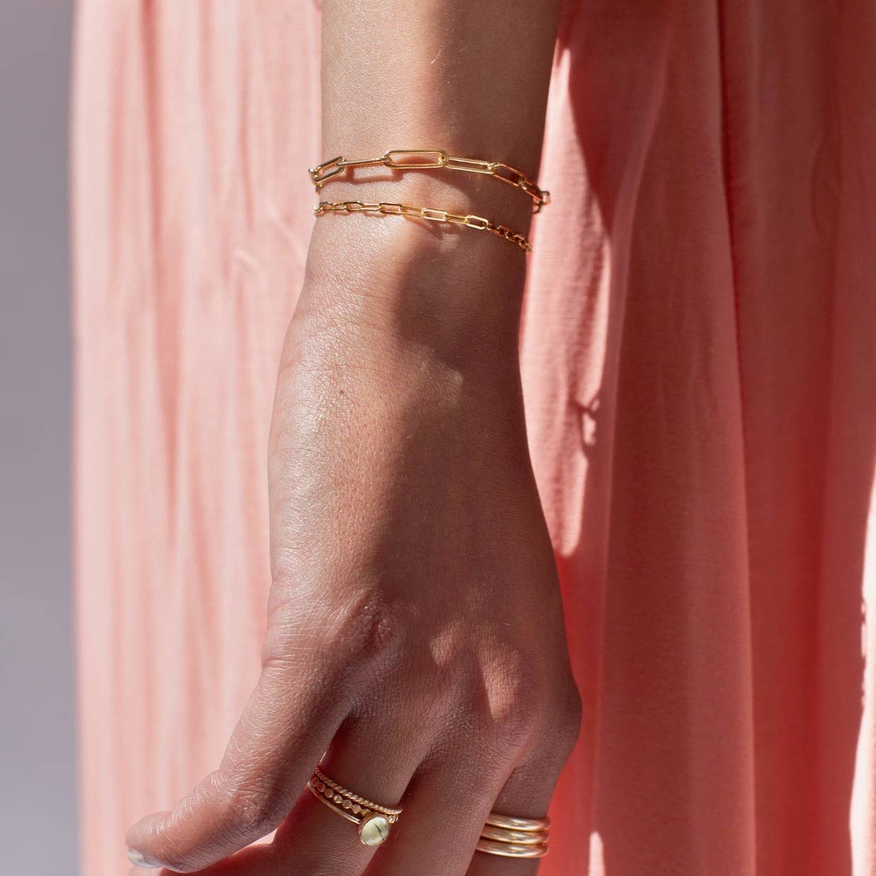 Narrow Links Bracelet in 14k Gold Fill or Sterling Silver