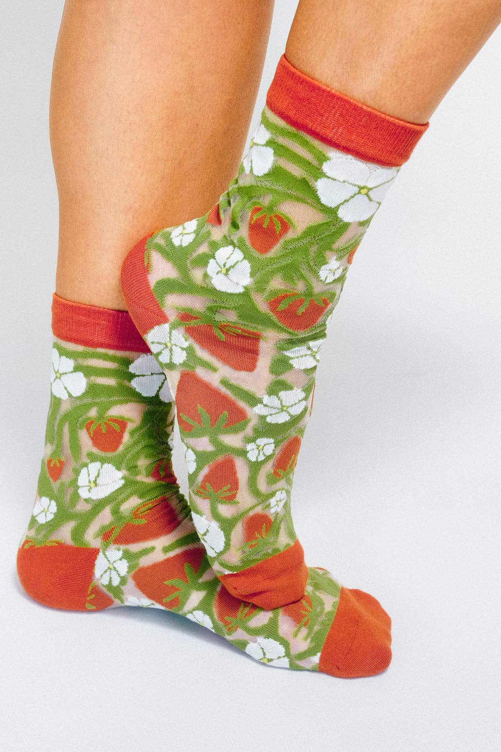 Strawberry Sheer Ankle Sock by Soulshine Co