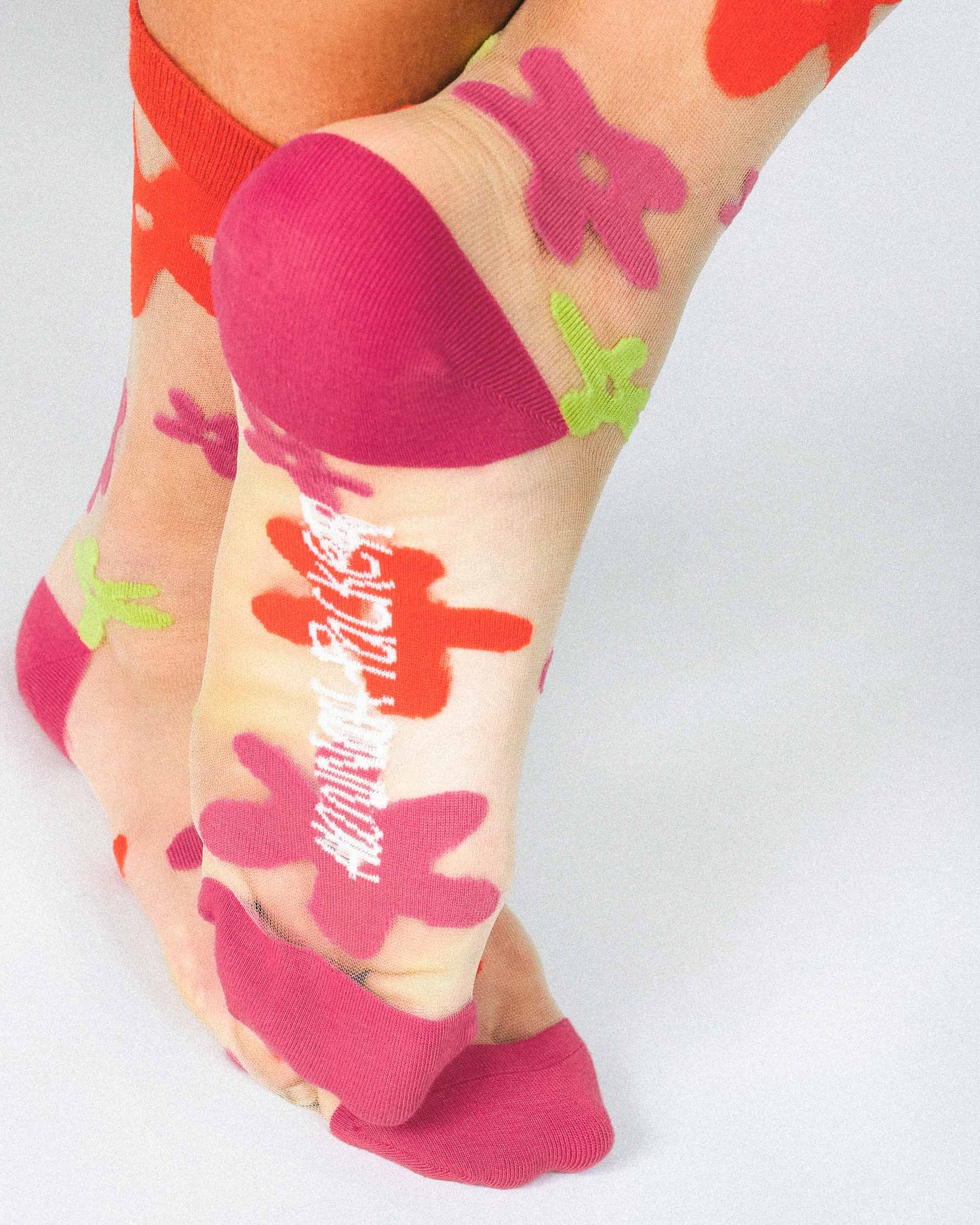 Flower Sheer Ankle Sock by Hannah Packer