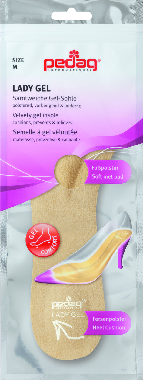 Lady Gel - Soft and Slim Velour Insole for High Heels