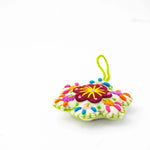 Snowflake Felted Wool Holiday Ornament - Mexico