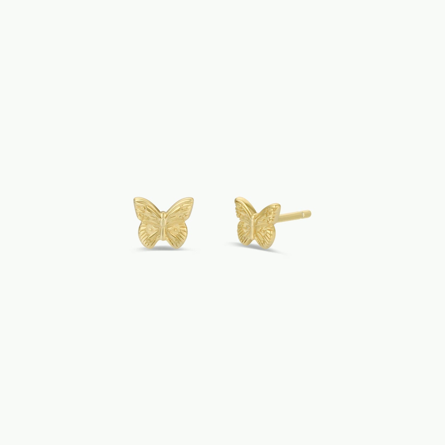 Gold Butterfly Stud Earrings