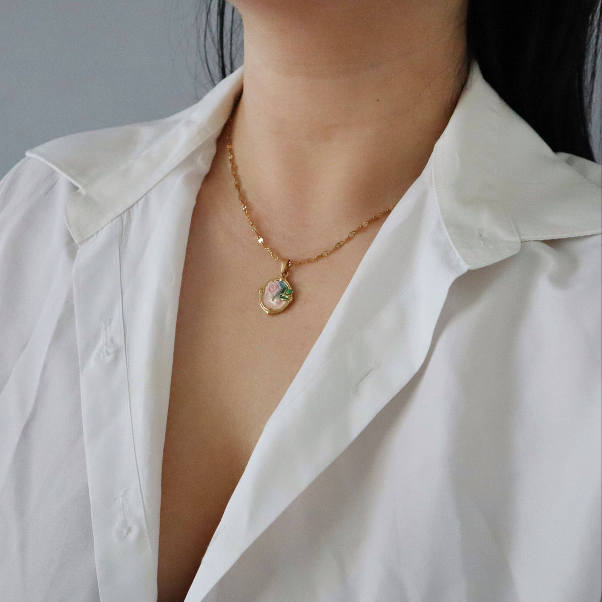 Rose Bloom Necklace | Pendant Necklace