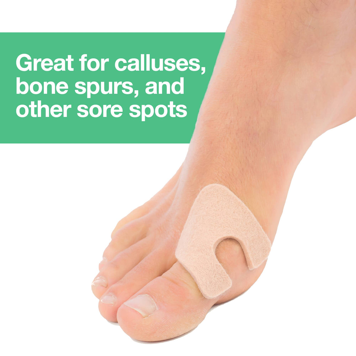 U-Shaped Felt Callus Pads - 12 Pack