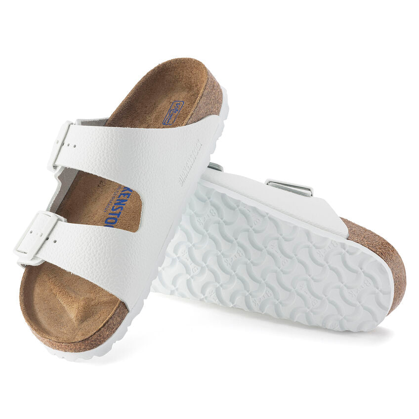 Arizona White Leather - Soft Footbed - Narrow Fit