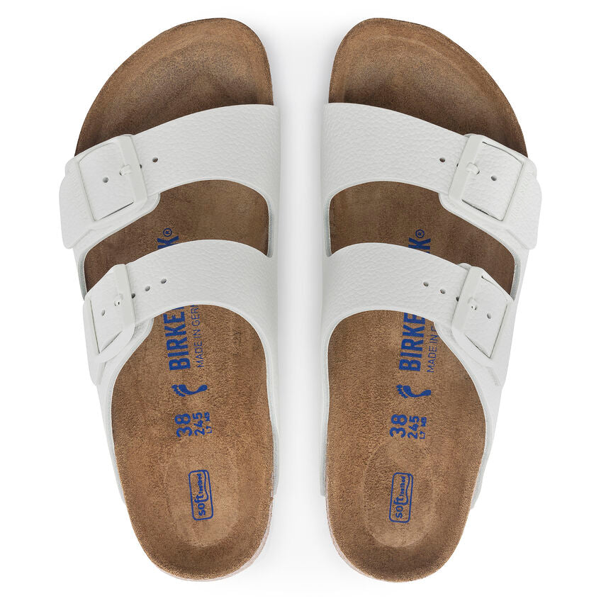 Arizona White Leather - Soft Footbed - Narrow Fit