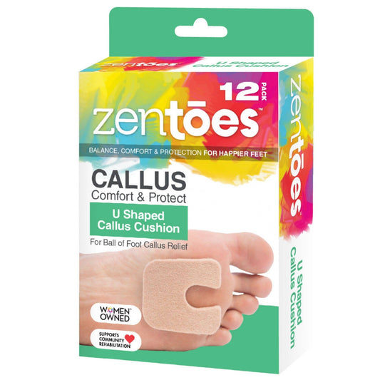 U-Shaped Felt Callus Pads - 12 Pack