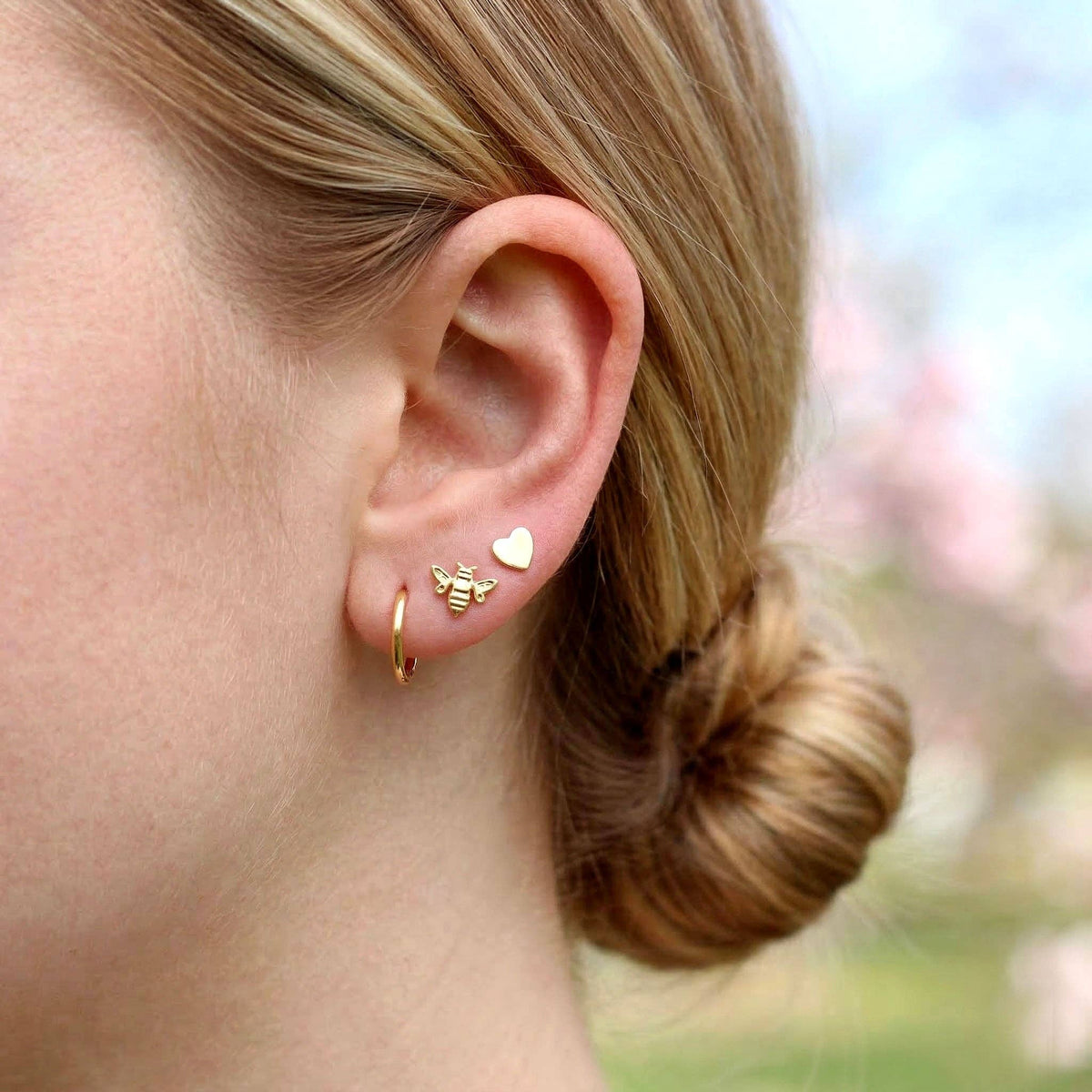 Bumble Bee Stud Earrings