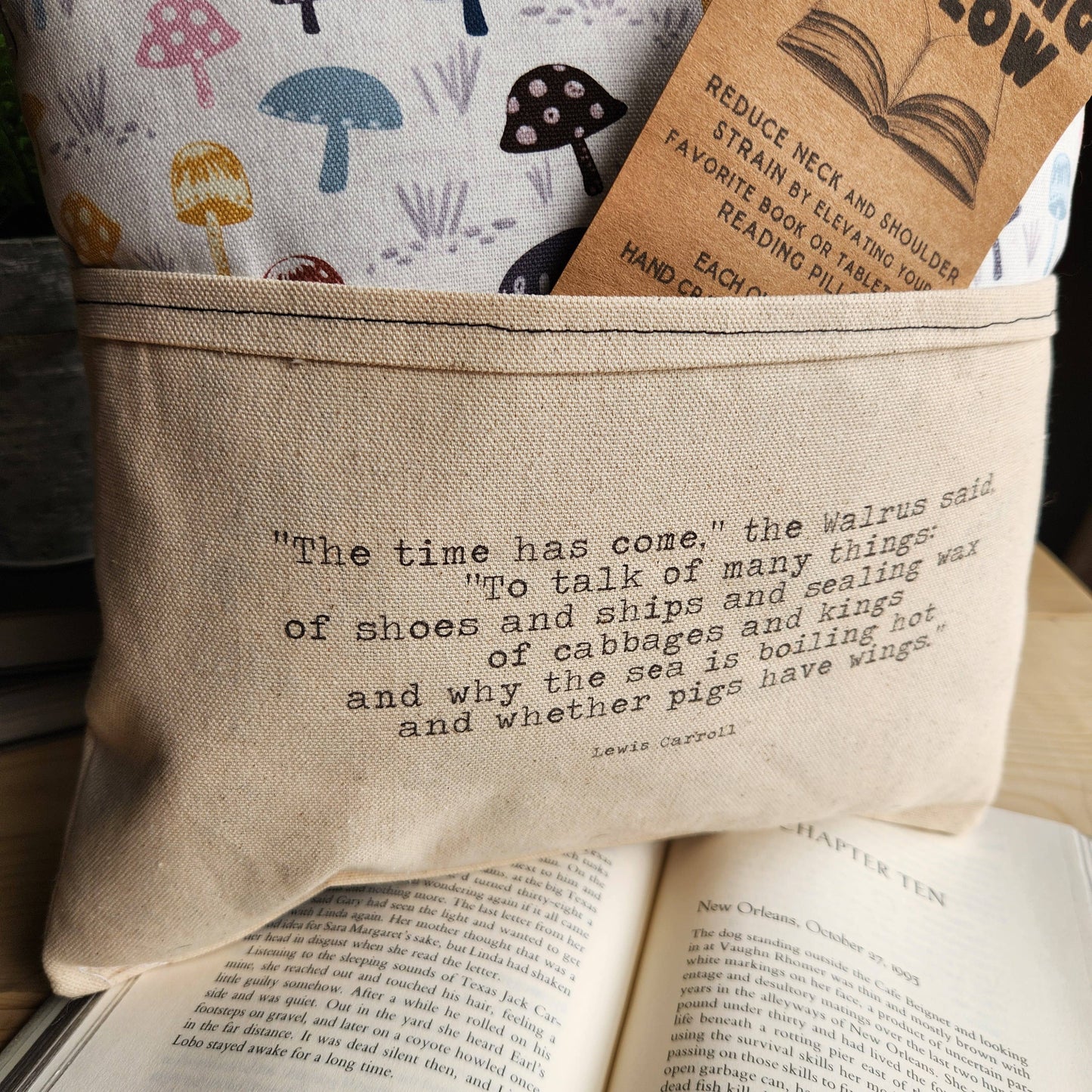 The Walrus and the Carpenter, Reading Pillow, mushroom
