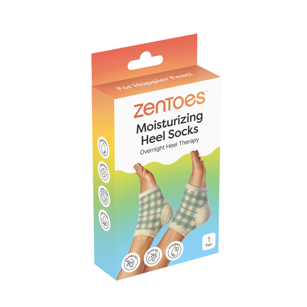 Moisturizing Heel Socks - 1 Pair - Fuzzy