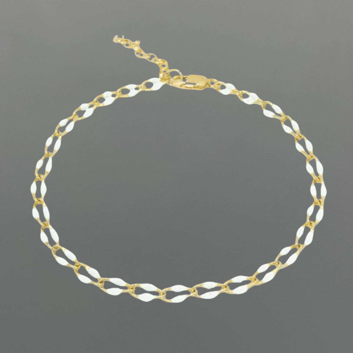 Dainty Enamel Dapped Chain Anklet