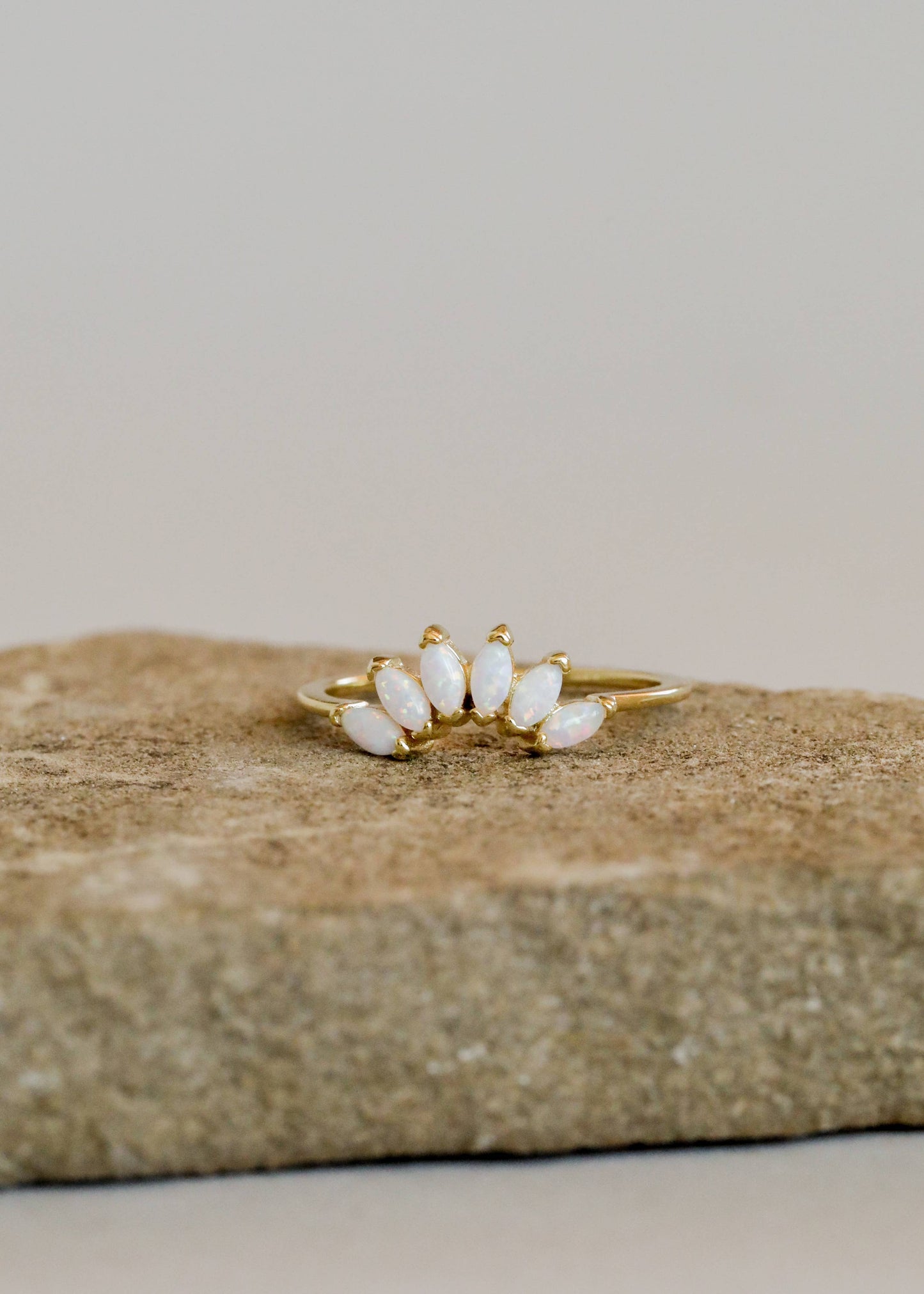 Gold Rings - Opal Crown