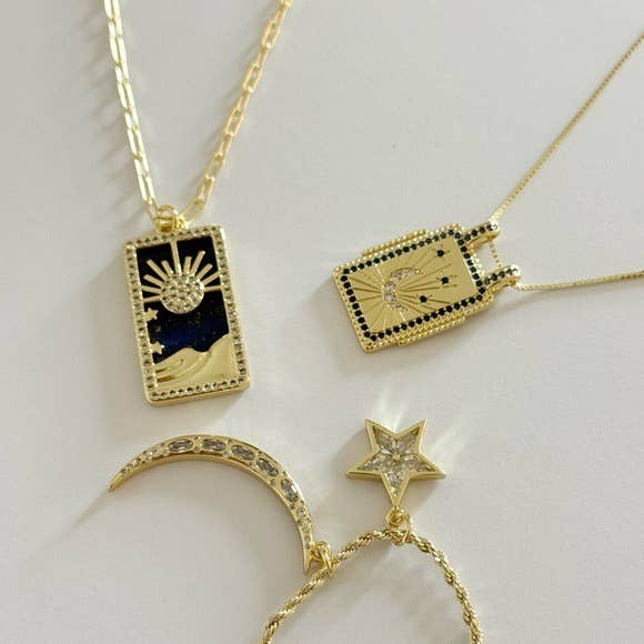 Sun Medallion Tarot Necklace