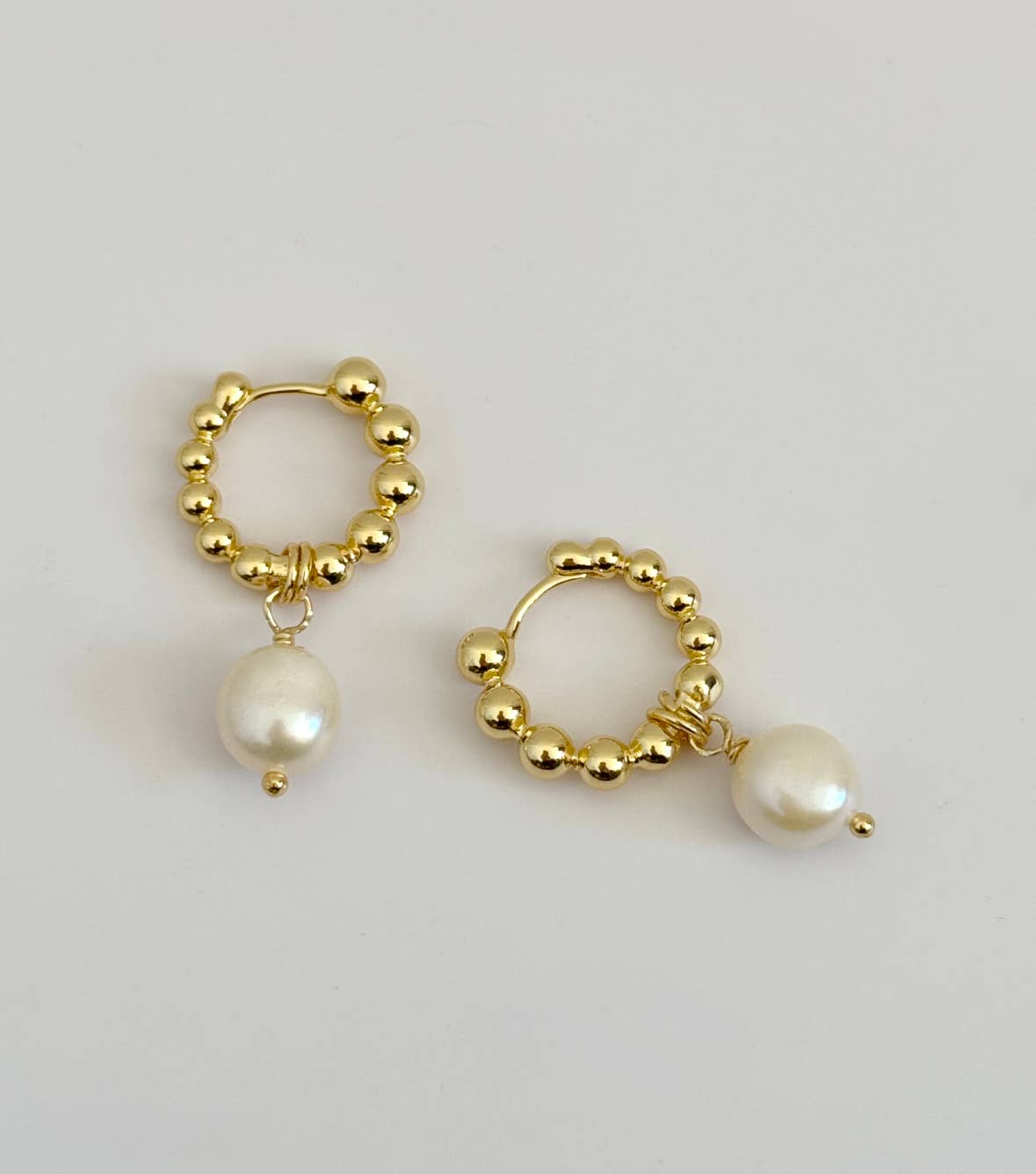 Bobble Pearl Hoops