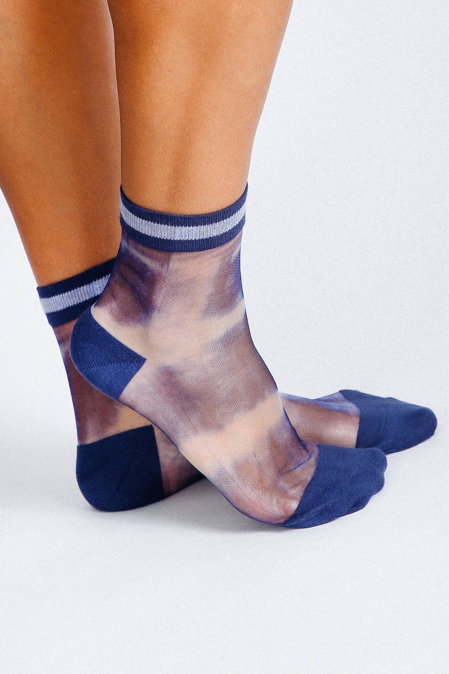 Lisse Tie Dye Sheer Ankle Sock: Marble