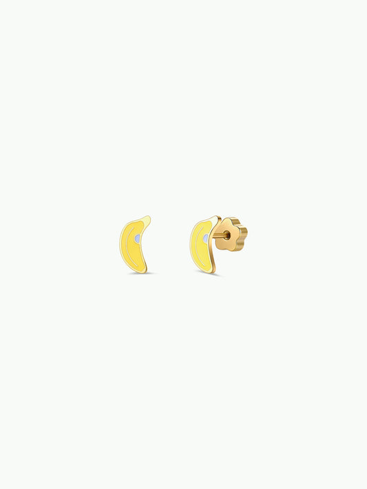 Banana Enamel Flat Back Kids Earrings