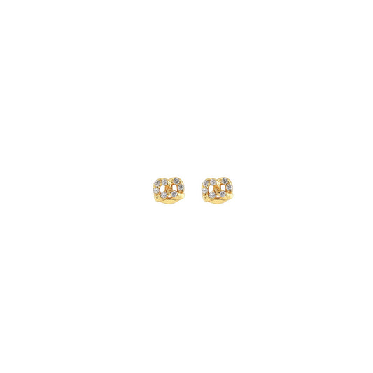 Pretzel Crystal Stud Earrings