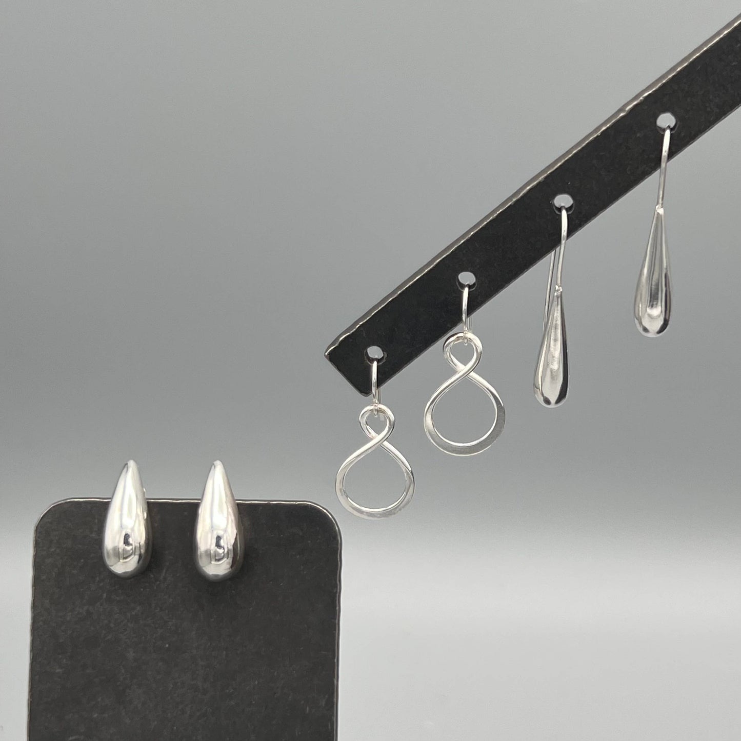 Silver Lightweight Long Drop Earrings