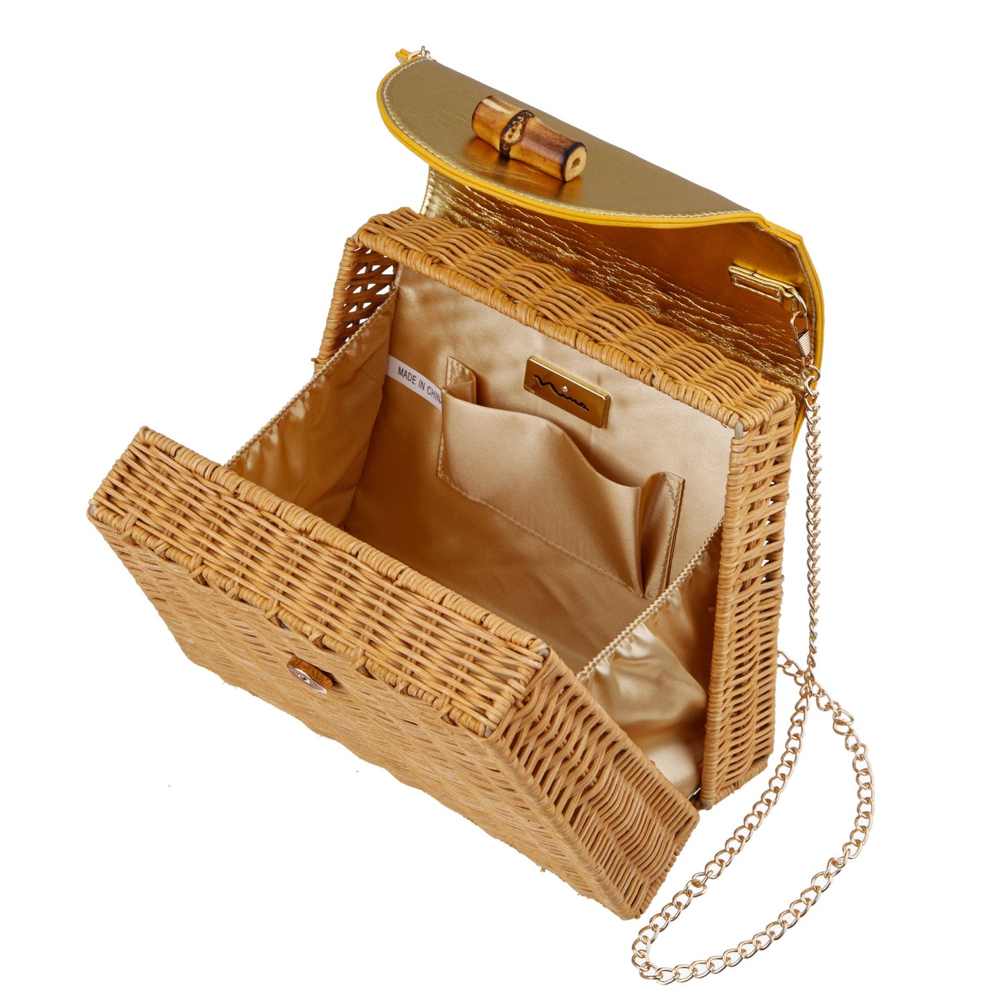 Handbag: CAPRI-NATURAL GOLD