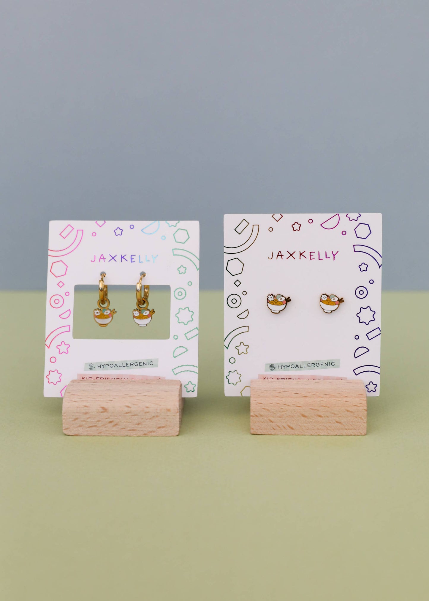 Ramen Enamel Flat Back Kids Earrings