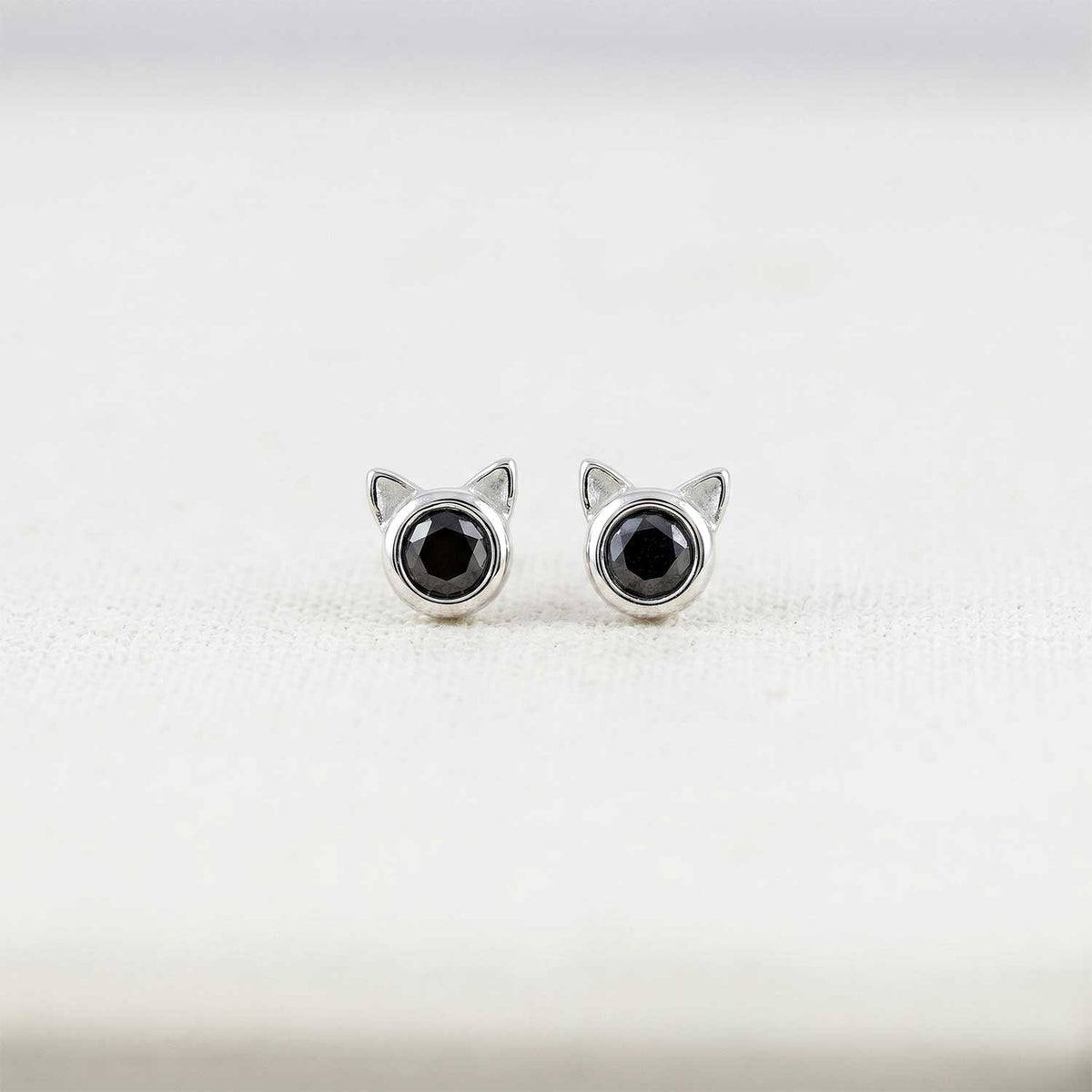 Midnight Whiskers Cat Stud Earring