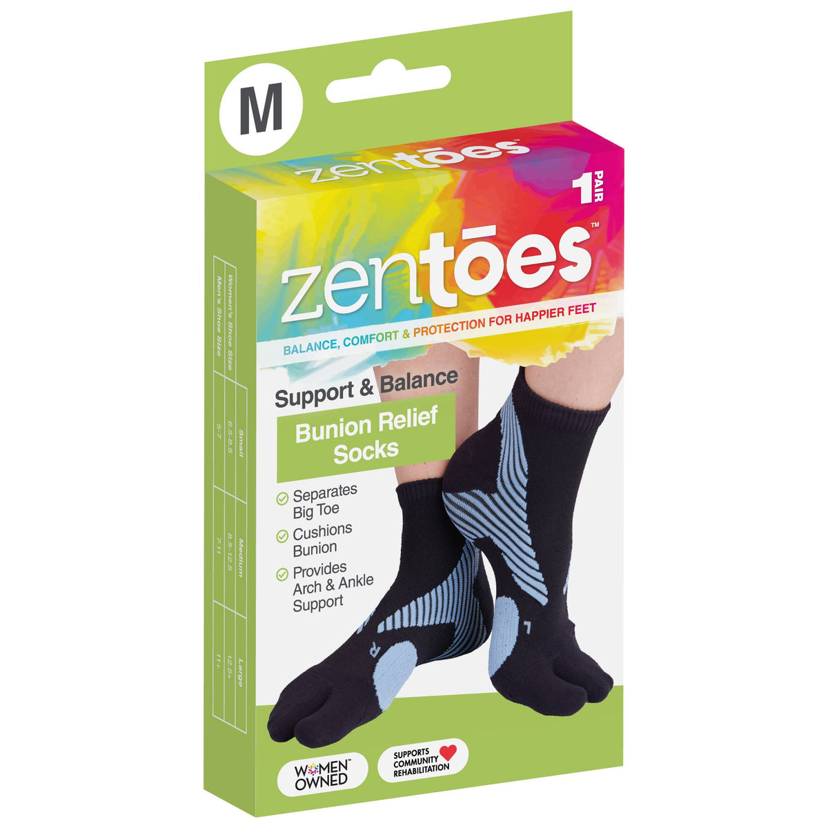 Split-Toe Bunion Relief Socks - 1 Pair