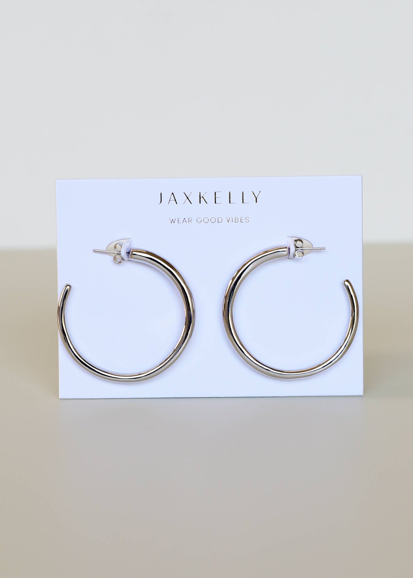 Everyday Silver Hoop Earrings - Large