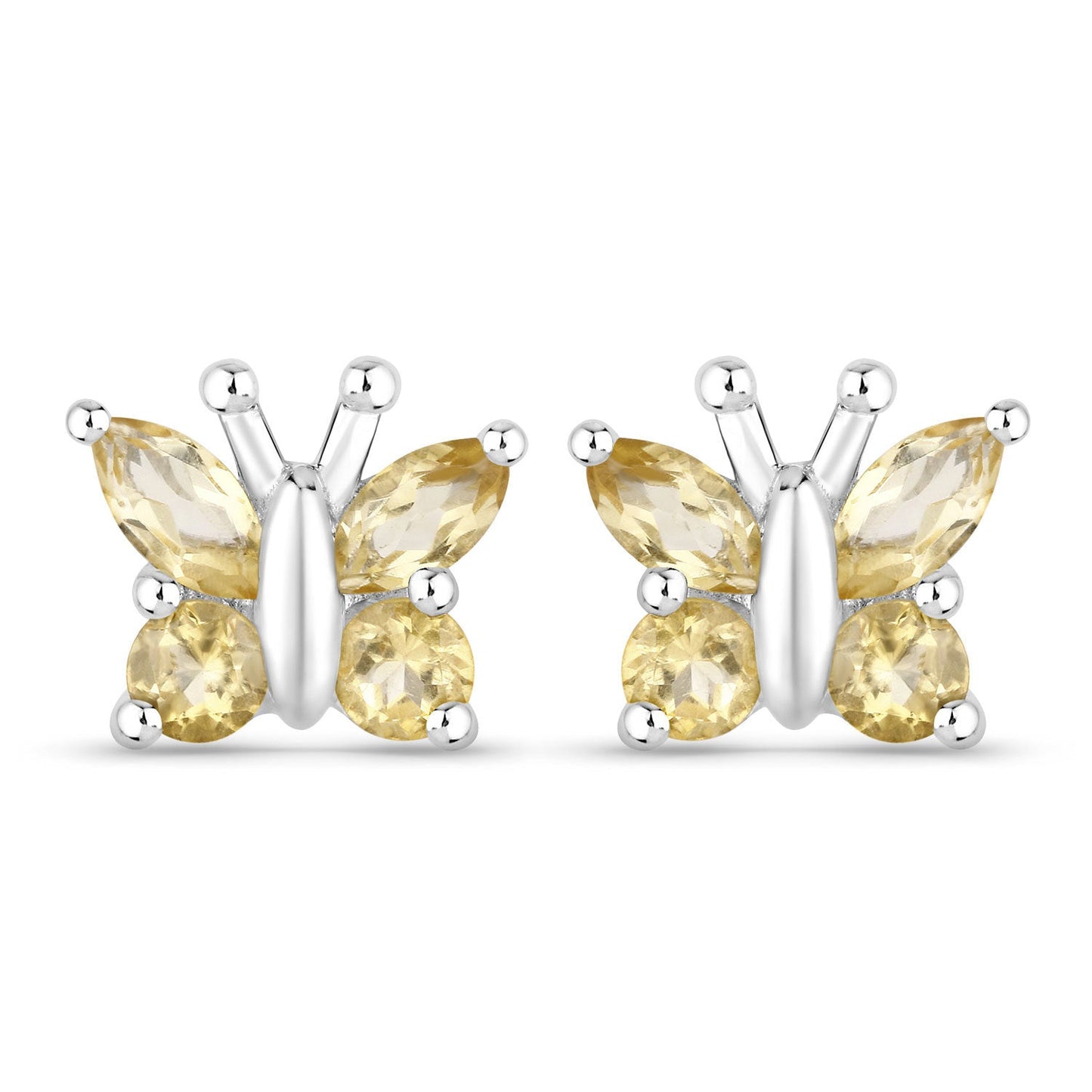 0.88 Carat Genuine Citrine .925 Sterling Silver Earrings