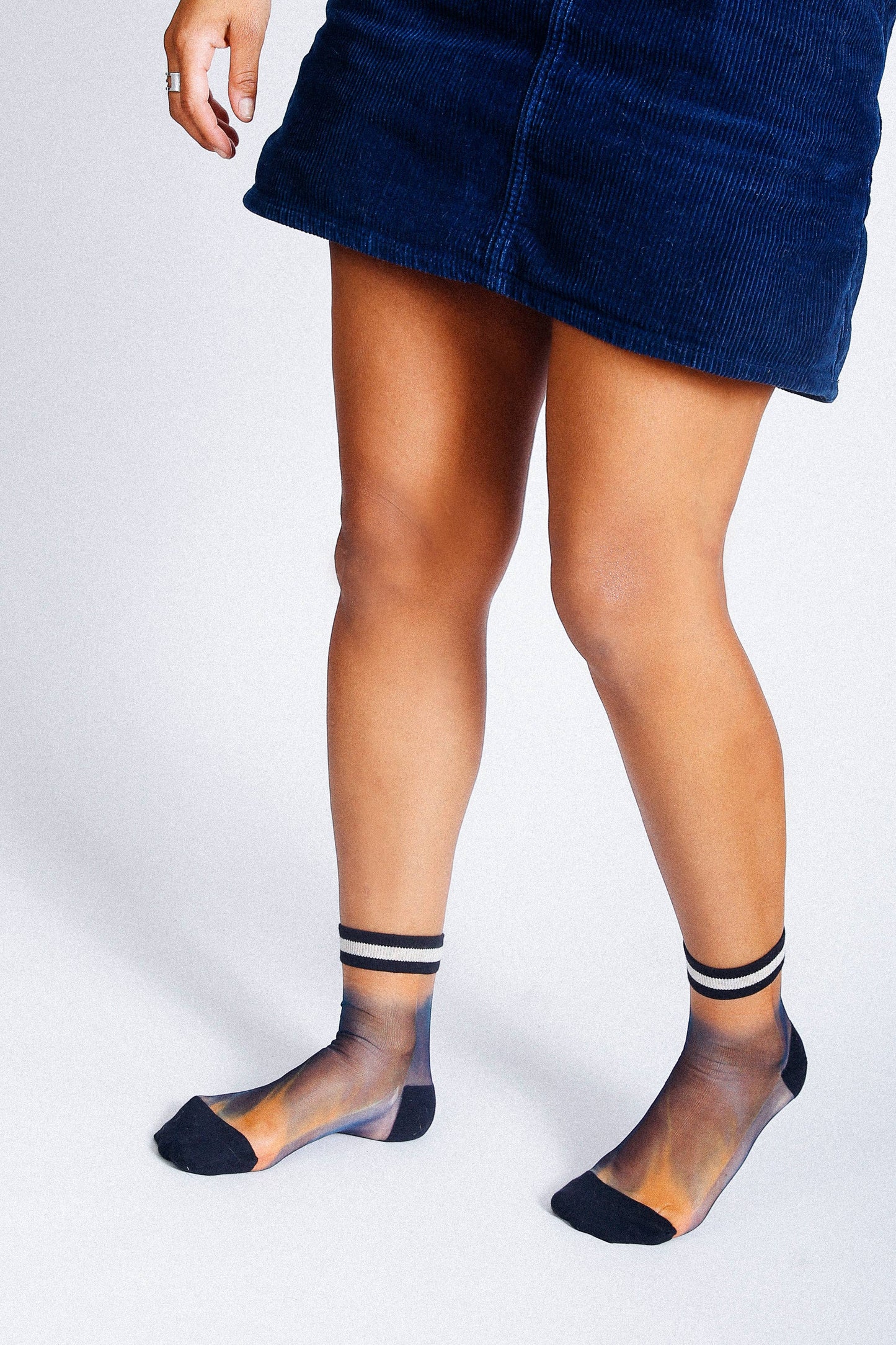 Lisse Tie Dye Sheer Ankle Sock: Marble