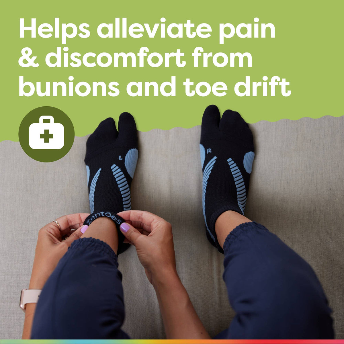 Split-Toe Bunion Relief Socks - 1 Pair